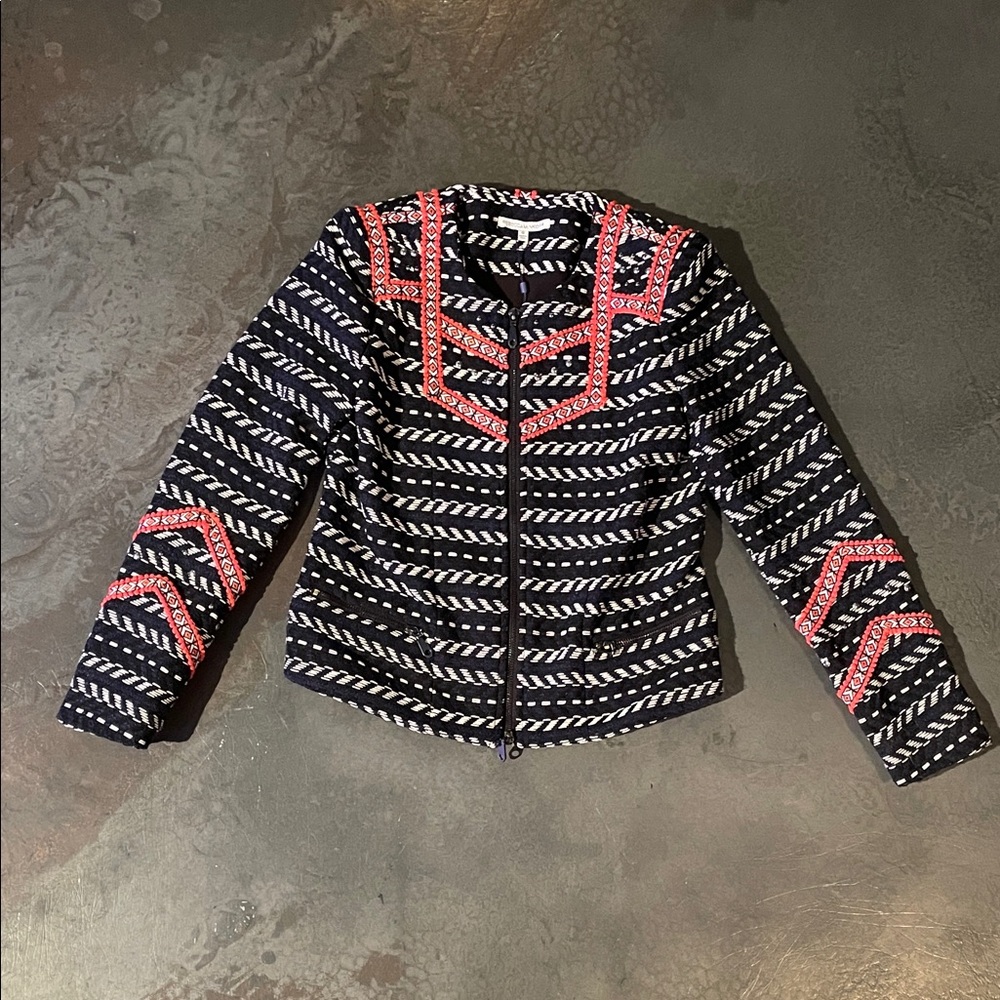 Rebecca Minkoff blue and Red Geometric Blazer